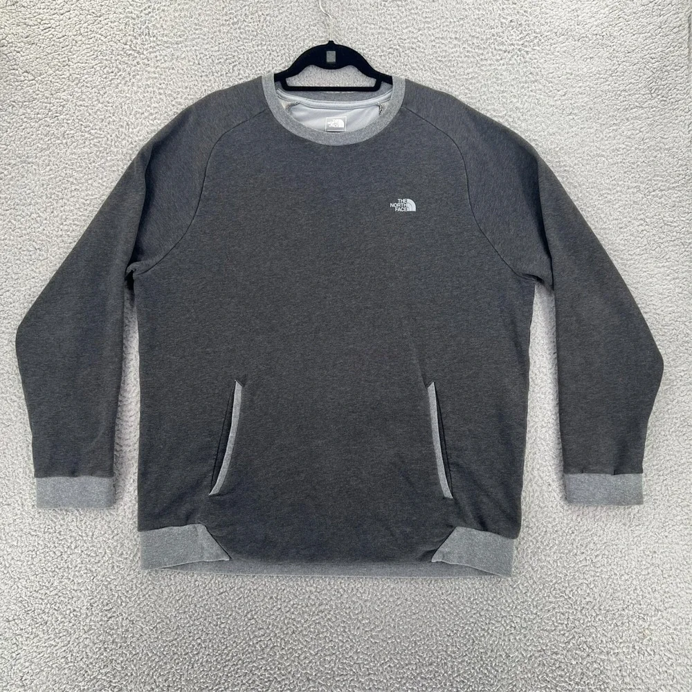 THE NORTH FACE Sweatshirt‎ Flashdry Mens XL Oversized Gray Long Sleeve Pocket